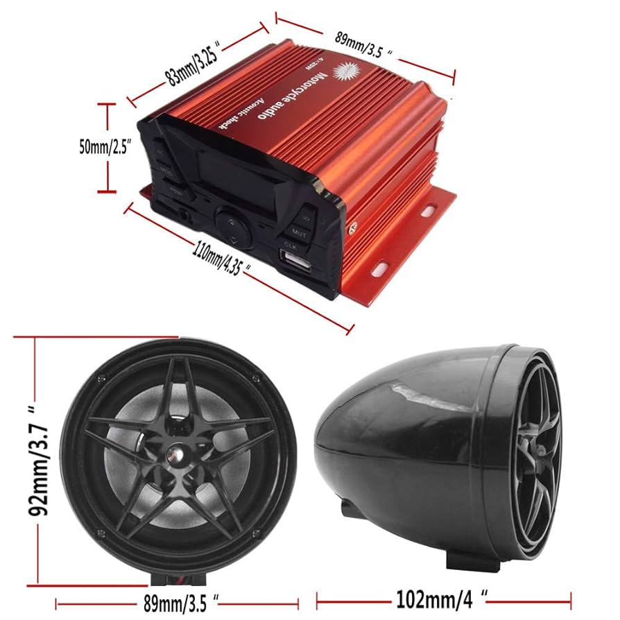 Amazon.com: XYC 12V Motorcycle Waterproof FM USB 4 Channel 3